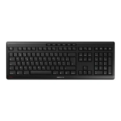 Image de CHERRY STREAM KEYBOARD WIRELESS Clavier sans fil 2.4 GHz Pan Nordic commutateur : SX noir
