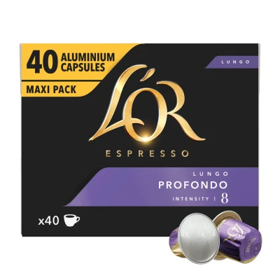 Afbeelding van L&#039;OR Espresso Lungo Profondo 40 koffiecapsules 1 stuk 210 g