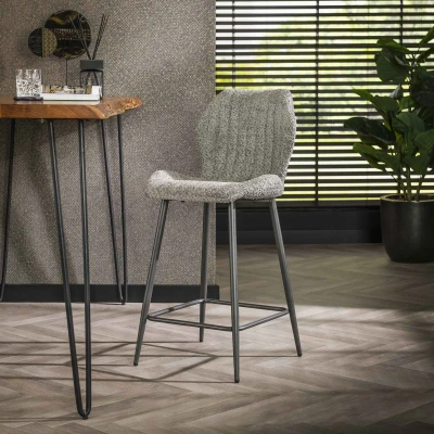 Afbeelding van Varadero barstoel boucle grijs