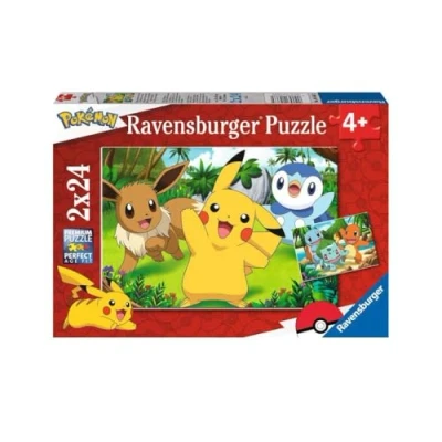 Image de Set de 2 puzzles Ravensburger Pokémon Pikachu et ses amis 24 pièces
