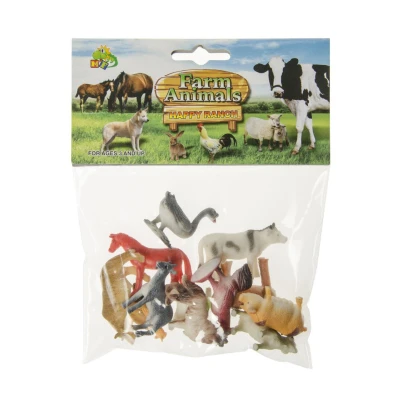 Afbeelding van Boerderijdieren mini speeltjes 3 6cm 12 stuks