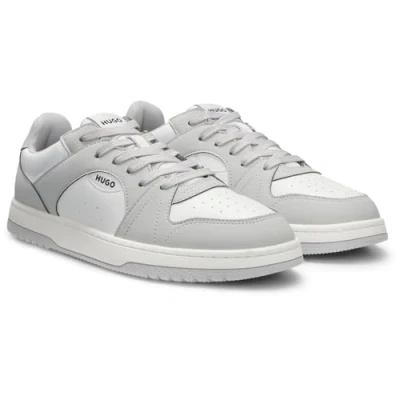 Afbeelding van HUGO Hadrian TENN Sneakers laag, Heren, Maat: 41, Grey/white Hoogwaardig imitatieleer