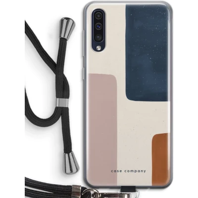 Afbeelding van hoesje met Koord geschikt voor Samsung Galaxy A50 Geo #5 Telefoonhoesje Zwart Bescherming aan alle Kanten en Over de Schermrand