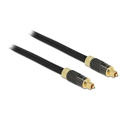 Afbeelding van Premium digitale optische Toslink audio kabel met nylon mantel 8mm / zwart 3 meter