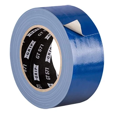 Afbeelding van GRIP Eventbasics Gaffa tape GT 571 stoffen tape, blauw, 50 mm x 25 m, zeer sterke hechting, professionele voor markeren, knutselen, reparaties enz