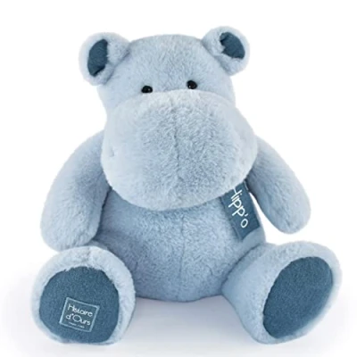 Afbeelding van Histoire d&#039;ours Pluche nijlpaard jeansblauw 40 cm HO3214