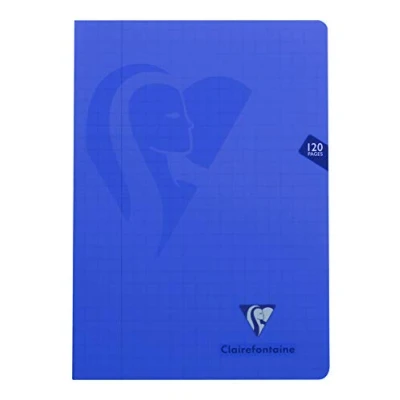 Afbeelding van Clairefontaine Mimesys 303510C Notitieboek, A4, 21 x 29,7 cm, 120 pagina&#039;s, geruit, 10 mm, met rand, wit papier, 90 g, omslag van polypropyleen, willekeurige kleur