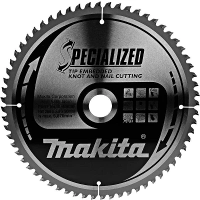 Afbeelding van MAKITA B 42391 zaagblad SPECIALIZED hout met nagels 260x30x64T