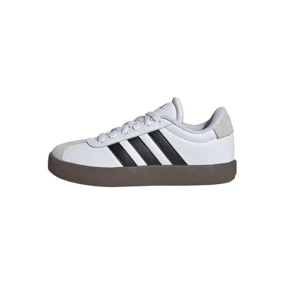Image de adidas Chaussures unisexes pour enfant VL Court 3.0, Blanc/noir/gris (Cloud White Core Black Grey One), 40 EU