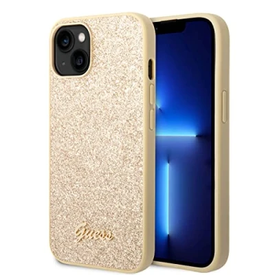 Image de Guess Coque arrière en TPU et polycarbonate pour iPhone 14 Plus Or