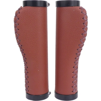 Afbeelding van Handvatset Edge Leer incl Lockring camel brown 135/135mm (werkplaatsverpakking)