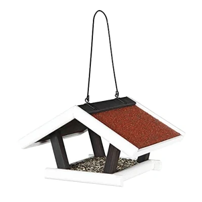 Afbeelding van Trixie Natura Voederhuis Hangend Grenenhout Zwart / Wit 30X28X18 CM (405258)