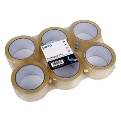 Afbeelding van Verpakkingsplakband Transparant 50mm x 66m pak 6 rollen