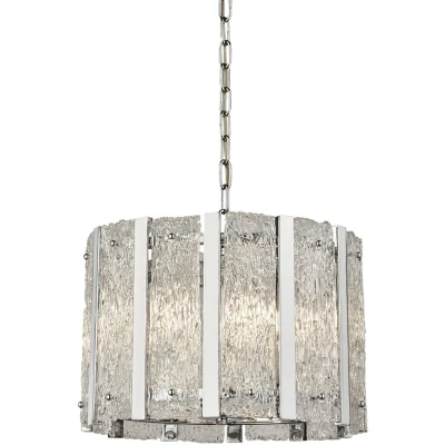 Afbeelding van Searchlight Alexandra Hanglamp Ø 39 X 150 Cm Satijn Zilver