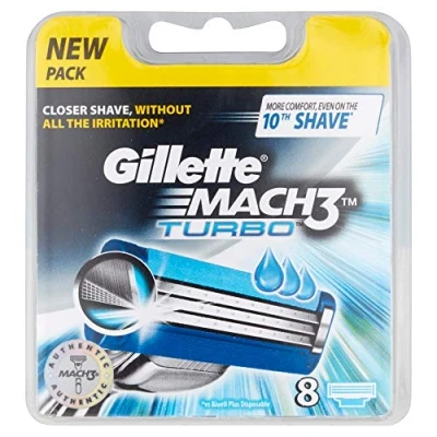 Afbeelding van Gillette Mach3 Turbo Scheermesjes 8 Stuks