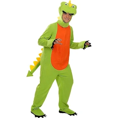 Afbeelding van Funidelia Dinosaurus Kostuum voor mannen Dieren, T Rex, Jurassic Park, Films &amp; Series Volwassenen Accessoire verkleedkleding en rekwisieten Halloween, carnaval feesten Maat L XL Groen