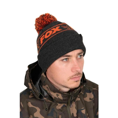 Image de Bonnet Fox Collection Bobbles Black/Orange Noir/Orange pêche