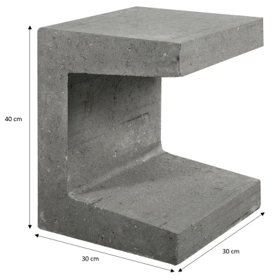 Afbeelding van U element grijs 30x30x40 cm Gardenlux