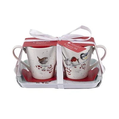 Afbeelding van Wrendale Set Mokken &amp; Tray Christmas