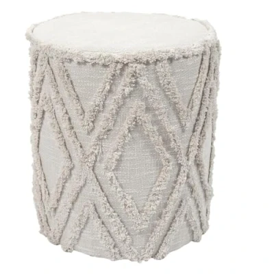 Afbeelding van Home Deco Factory Bijzet poef Berber Mirage naturel MDF 37 x 41 cm Marokkaanse stijl
