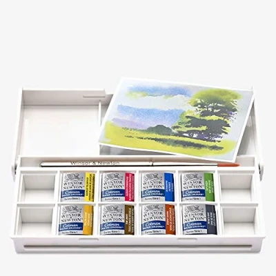 Image de Aquarelle Winsor &amp; Newton Pocket Set Landscape Cotman x 8