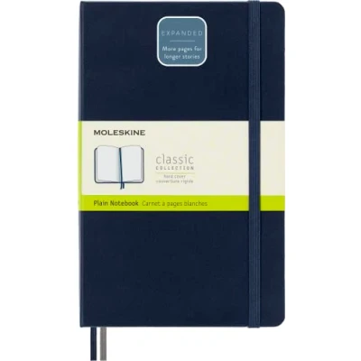 Afbeelding van Moleskine Classic Notitieboek Expanded Large Hardcover Blanco Saffier Blauw