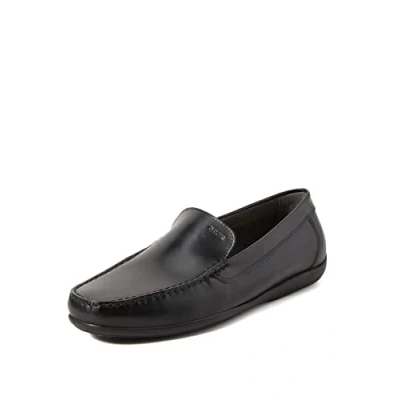 Afbeelding van Geox U Ascanio A Instappers, Heren, Maat: 41, Black Leer