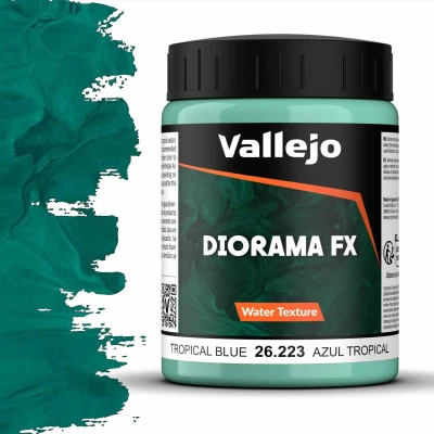 Afbeelding van Vallejo 26223 Water Textures 223 Tropisch Blauw 200ml Effecten potje