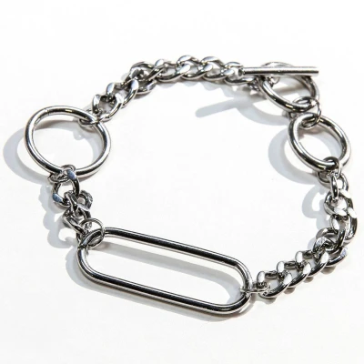 Afbeelding van Laura Ferini Dames Armband Solo Tua Zilver Zilverkleurige Schakelarmband 18K Witgoud Verguld Sieraad Accessoires Sieraden Armbandje