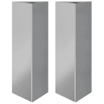Afbeelding van vidaXL Plantenbakken 2 st driehoek 30x26x75 cm gegalvaniseerd staal