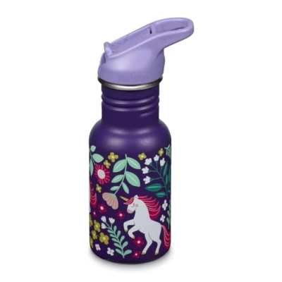 Afbeelding van Klean Kanteen 1011206 Classic Narrow (Flip Sport) drinkfles met roestvrijstalen sluiting, 355 ml, paars