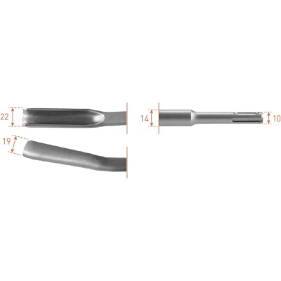 Afbeelding van Sleuvenbeitel sds plus 22x240mm