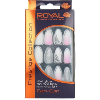 Afbeelding van Royal 24 Stiletto Glue On Nails Can