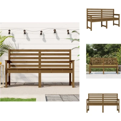 Afbeelding van Tuinbank 159,5x48x91,5 cm massief grenenhout honingbruin