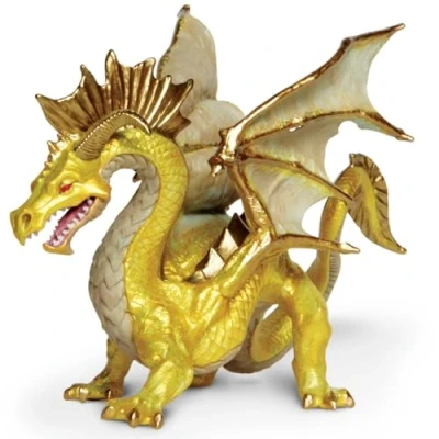 Afbeelding van Safari Speelfiguur Draak Jongens 12 X 8 Cm Goud