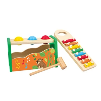 Afbeelding van Sevi hamerbank muziekspeelset Hout Eco Smart leren vanaf 12 maanden