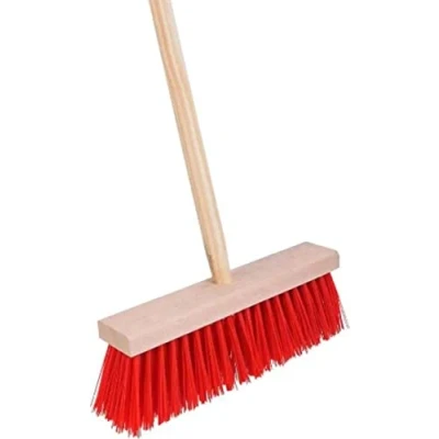 Afbeelding van Synx Tools Harde Bezem Rood 30cm Incl steel 120cm