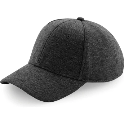 Afbeelding van Beechfield Jersey Athleisure Baseball Cap B677 Heather Graphite