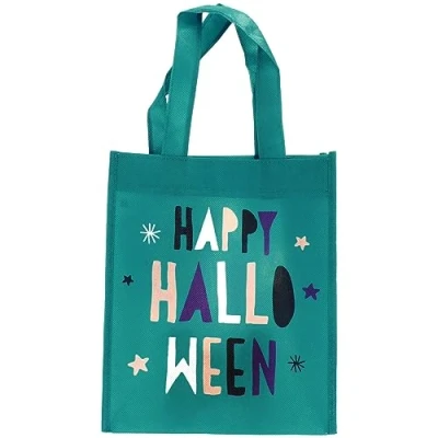 Afbeelding van Folat Trick or Treat tas Turquoise Halloween (23x21 cm) accessoires verkleden