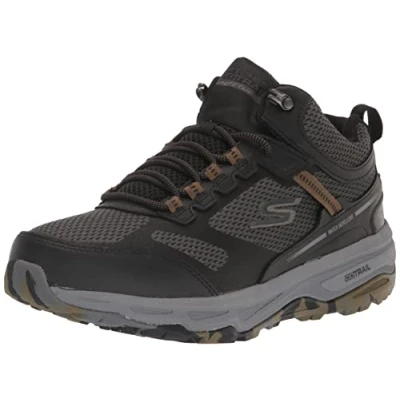 Afbeelding van Skechers 220597 Blk Sneakers voor heren, Zwart leer, textiel, synthetisch