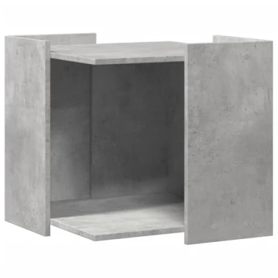 Afbeelding van Kattenbakkast 53x53x51 cm bewerkt hout betongrijs