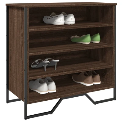Afbeelding van Schoenenkast 80x38x78 cm bewerkt hout bruin eikenkleurig