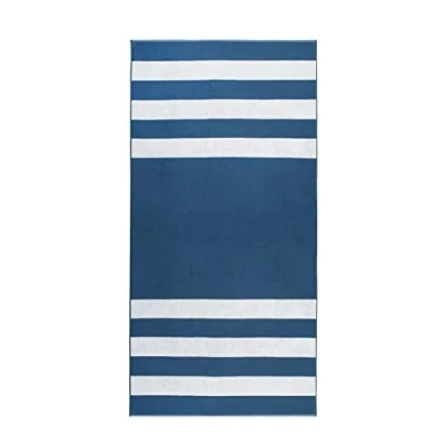 Afbeelding van ZOLLNER Grote strandhanddoek, 100 x 200 cm, gestreept, katoen, mint