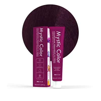 Afbeelding van capellopoint Mystic Color Haarverf, permanente kleurcrème met arganolie en calendula, langdurige haarkleur, kleur voor bruin, lichtpaars 5,2 100 ml
