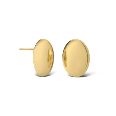 Afbeelding van Casa Jewelry dames Bikkel S Shiny oorstekers verguld in de kleur Goud