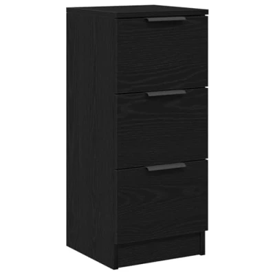 Afbeelding van vidaXL Sideboard Zwart Eiken Bewerkt hout Medium