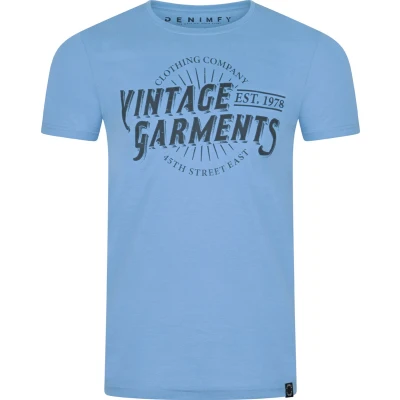Afbeelding van DENIMFY Heren T Shirt DFNuri regular fit Rood 4XL Ronde Hals Volwassenen