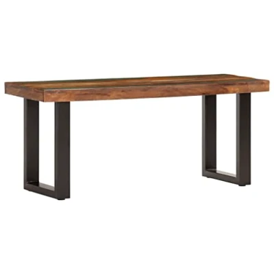 Afbeelding van vidaXL Bank, 110 cm, robuust schroothout en staal