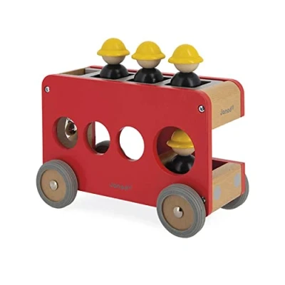 Image de Jouet en bois Janod Bolid Camion de pompiers