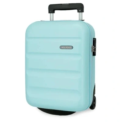 Afbeelding van Roll Road Flex Cabinekoffer blauw 31 x 40 20 cm hard ABS zijcijfersluiting 33 l 2,12 kg 4 dubbele wielen handbagage, Blauw, cabinekoffer, Handbagage